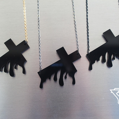 Absolute faith bleeding cross necklace