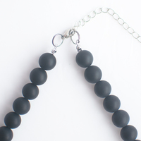 Wool Felt Glass Necklace NL1056 - Thumbnail 4