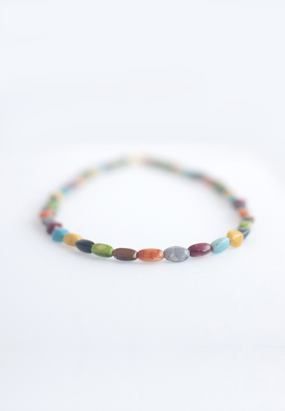 Multicolor Ceramic Beads Necklace NL1076