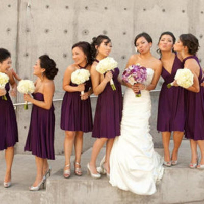 Short bridesmaid dress, purple bridesmaid dress, convertible bridesmaid dress, chiffon bridesmaid dress, 2016 dresses for bridesmaids, e869