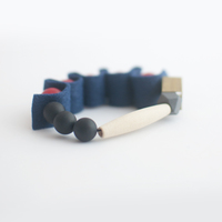 Felt Rubber Band Bracelet BL0930 - Thumbnail 3