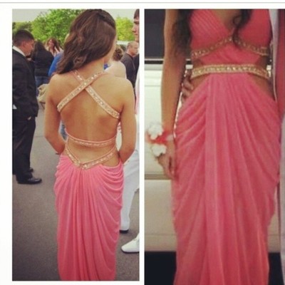 Long prom dress, hot pink prom dress, backless prom dress, sexy prom dress, charming evening dress, e8366 - Thumbnail 3