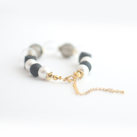 Cotton Pearl Glass Bracelet BL1113 - Thumbnail 2