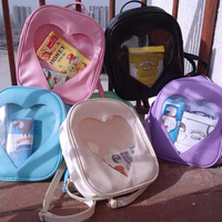 PASTEL TRANSPARENT HEART BACKPACK - Thumbnail 2