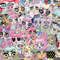 Grrrl Collage Skater Dress - Thumbnail 3