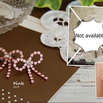 Rose Quartz Ribbon Bow Earrings - Thumbnail 1