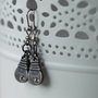 Cute light Buld Dangling Earrings in Antique Silver-1