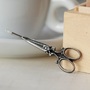 3D Scissors Hair Pin in Antique Silver-1