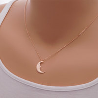 Crescent Moon Necklace - Thumbnail 1
