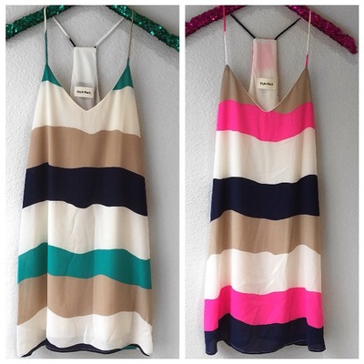 Color block striped dress