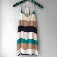 Color Block Striped Dress - Thumbnail 1