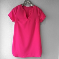 V-Neck Shift Dress - Thumbnail 1