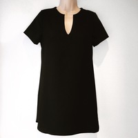 V-Neck Shift Dress - Thumbnail 2