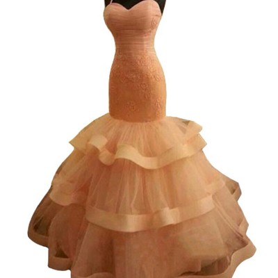 Long prom dress, mermaid prom dress, coral prom dress, sweetheart prom dress, charming prom dress, 2016 prom dress, e8364 - Thumbnail 4