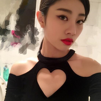 Free Shipping Sexy Hollow Heart Velet dress - Thumbnail 4