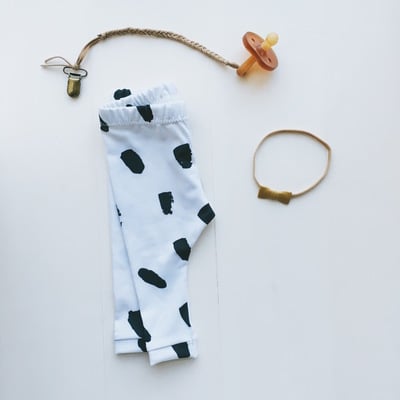 Baby leggings - large brush stroke