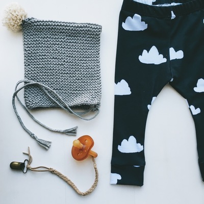 Baby leggings - clouds