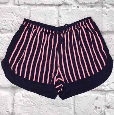 Navy Striped Shorts