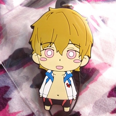 Free! iwatobi swim club - anime - rubber mascot strap - matsuoka rin / hazuki nagisa / ryuugazaki rei
