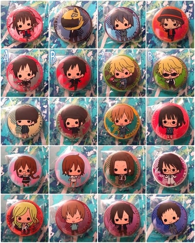 Durarara!! x2 - Can Badge - Celty / Kida / Mikado / Mairu / Kururi / Aoba / Anri / Chikage / Shizuo / Izaya / Shinra / Vorona / Ruri / Kyouhei - 