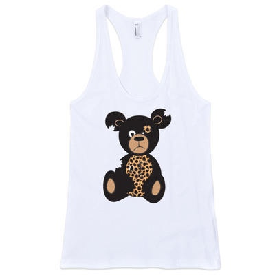 Leopard recession bear women's tank top
