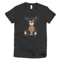 Leopard Recession Bear Short Sleeve Women's T-shirt - Thumbnail 1