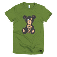 Leopard Recession Bear Short Sleeve Women's T-shirt - Thumbnail 2