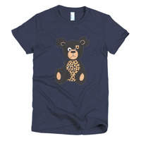 Leopard Recession Bear Short Sleeve Women's T-shirt - Thumbnail 5