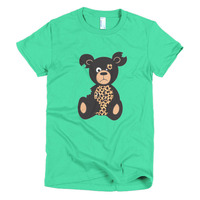 Leopard Recession Bear Short Sleeve Women's T-shirt - Thumbnail 7