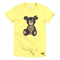 Leopard Recession Bear Short Sleeve Women's T-shirt - Thumbnail 10