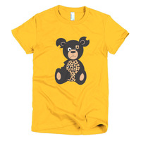 Leopard Recession Bear Short Sleeve Women's T-shirt - Thumbnail 12