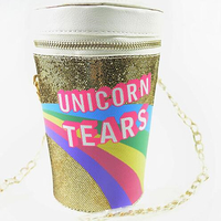 Harajuku Hologram Unicorn Tears Cup Party Handbag Shoulder bag - Thumbnail 2