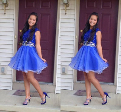 homecoming dress, blue homecoming dress, short prom dress, dresses for teens, cheap prom dress, party dress for girls, E3126