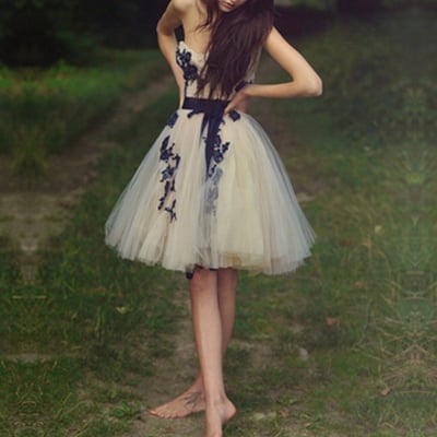 Lace homecoming dress, short homecoming dress, dresses for teens, cheap prom dress, party dress for girls, e3127 - Thumbnail 4