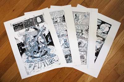 Original art - Robot Dinosaurs From The Future