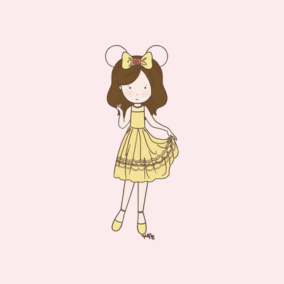 Disneybound belle fan 1 (color options)