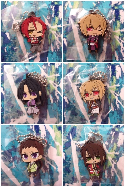 Hakuouki - Rubber Keychain - Harada Sanosuke / Hijikata Toshizo / Kazama Chikage / Yamazaki Susumu / Okita Souji - 