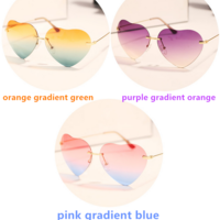 Harajuku Heart-shaped sunglasses gradient sunglasses - Thumbnail 1