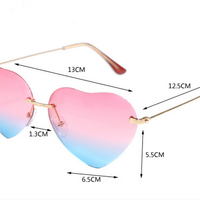 Harajuku Heart-shaped sunglasses gradient sunglasses - Thumbnail 4