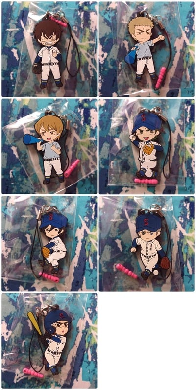 Ace of Diamond - Rubber Strap 3 - Furuya Satoru / Miyuki Kazuya / Sawamura Eijun / Shirasu Kenjirou / Kuramochi Youichi / Toujou Hideaki / Kanemaru - 