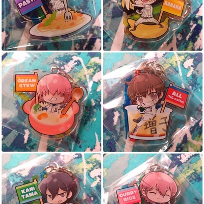 Ace of diamond - food ver acrylic keyholder - kominato haruichi / ryosuke / furuya satoru / sawamura eijum / todoroki raichi / sanada shunpei - 