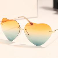 Harajuku Rainbow Heart Shape Sunglasses Gradient Sunglasses - Thumbnail 1