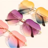 Harajuku Rainbow Heart Shape Sunglasses Gradient Sunglasses - Thumbnail 2
