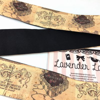 Marauders Map Handmade Reversible Head Tie Harry Potter Inspired Hair Accessory - Thumbnail 2