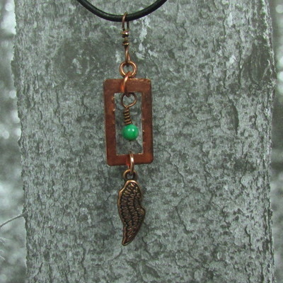 Copper window neckalce