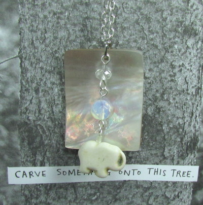 Moonstone Elephant necklace