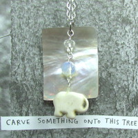 Moonstone Elephant necklace - Thumbnail 1