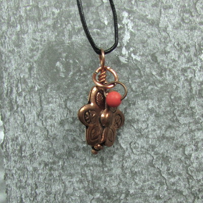 Copper flower neckalce
