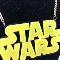 Star Wars Acrylic Laser Cut Necklace - Lavender Latte Life - Geeky Jewellery - Thumbnail 1
