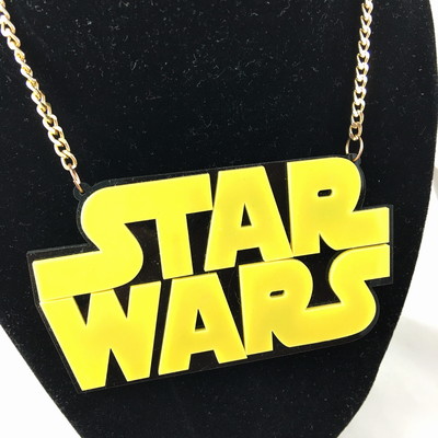 Star wars acrylic laser cut necklace - lavender latte life - geeky jewellery - Thumbnail 4